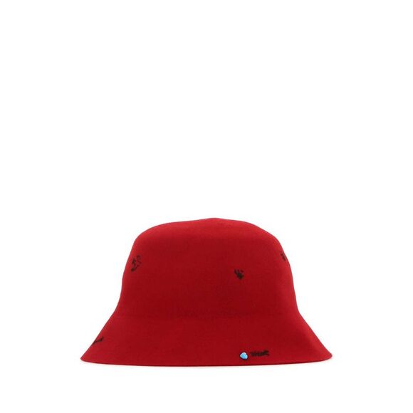 Superduper Men Red Felt Freya Bucket Hat